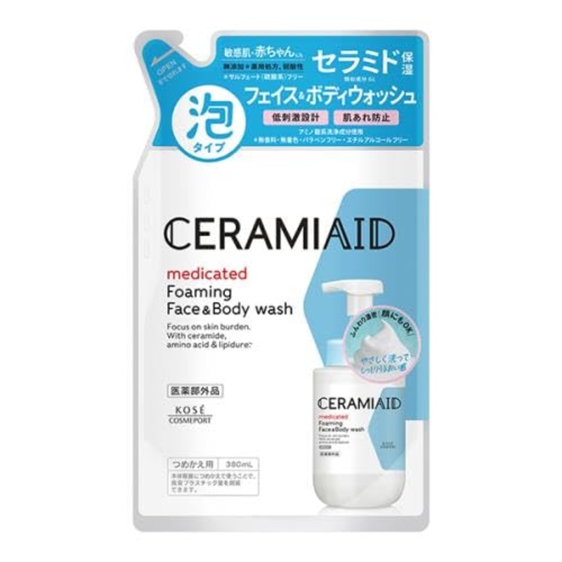 Ceramiaid Medicated Face & Body Wash Refill 380ml by Kose