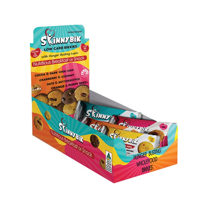 Skinnybik Biscuits Mixed Flavours (2 x 15g) x 18 Display