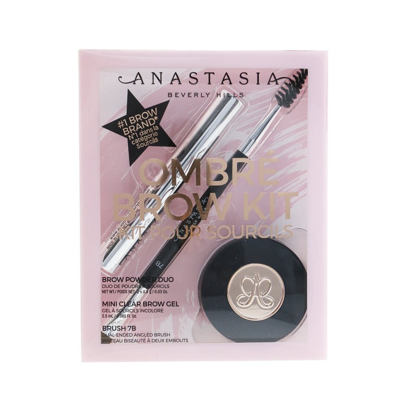 Anastasia Beverly Hills Ombre Brow Kit (Brow Powder Duo + Mini Clear Brow Gel + Brush 7B) – # Taupe  3pcs