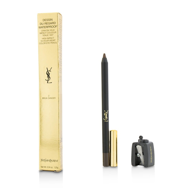 Yves Saint Laurent Dessin Du Regard Waterproof High Impact Color Eye Pencil – # 1 Noir Effronte  1.2g/0.04oz