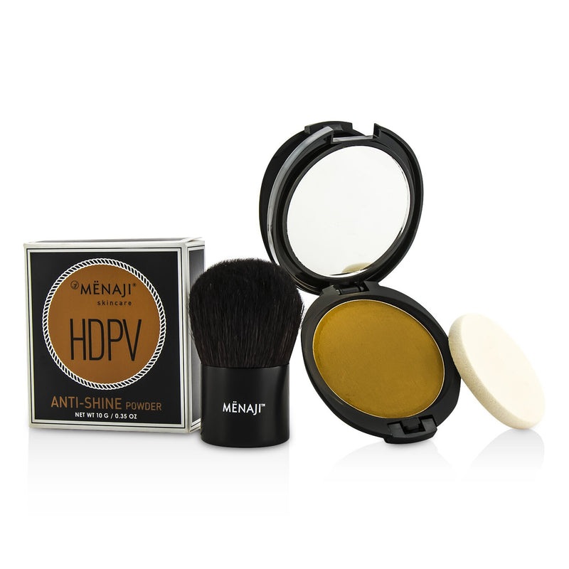 Menaji HDPV Anti-Shine Sunless Tan Kit: HDPV Anti-Shine Powder – T (Tan) 10g + Deluxe Kabuki Brush 1pc  2pcs