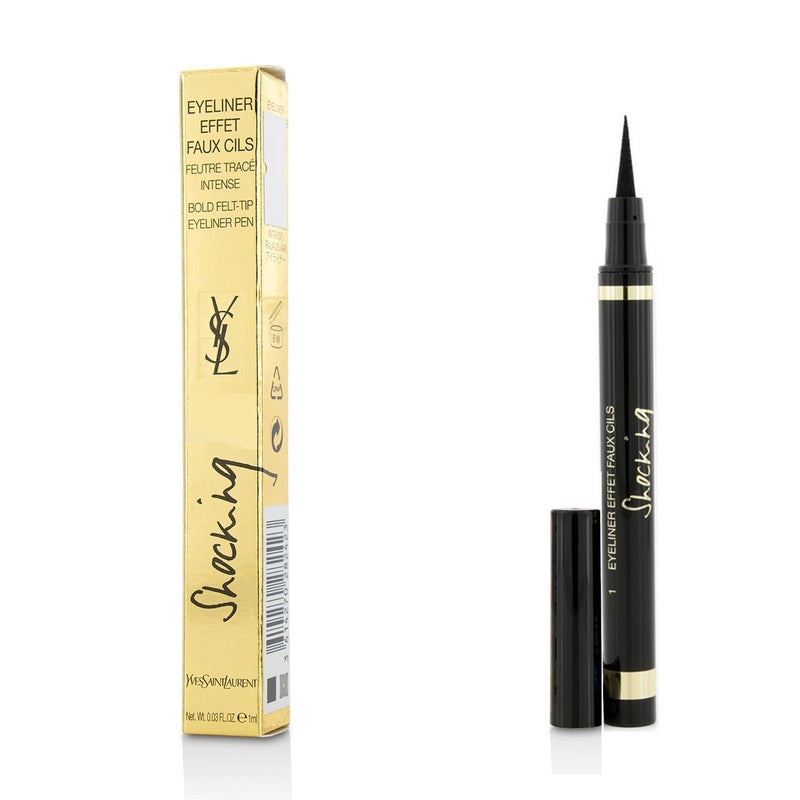 Yves Saint Laurent Eyeliner Effet Faux Cils Shocking (Bold Felt Tip Eyeliner Pen) – # 1 Black  1.1ml/0.04oz