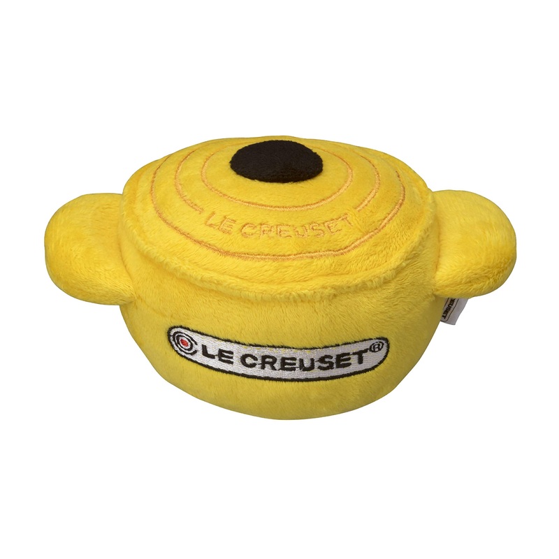 Le Creuset Yellow Plush Pet Toy with Sound – Official Japanese Product