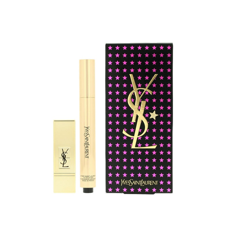 Yves Saint Laurent All Lights On Me Set (1xTouche Eclat  2.5ml/0.08oz + 1x Mini Rouge Pur Couture) – #2 (Luminous Ivory)  2pcs