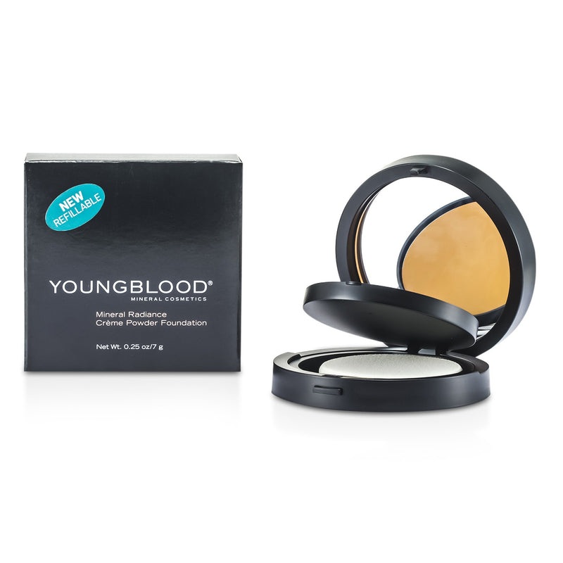 Youngblood Mineral Radiance Creme Powder Foundation – # Barely Beige  7g/0.25oz