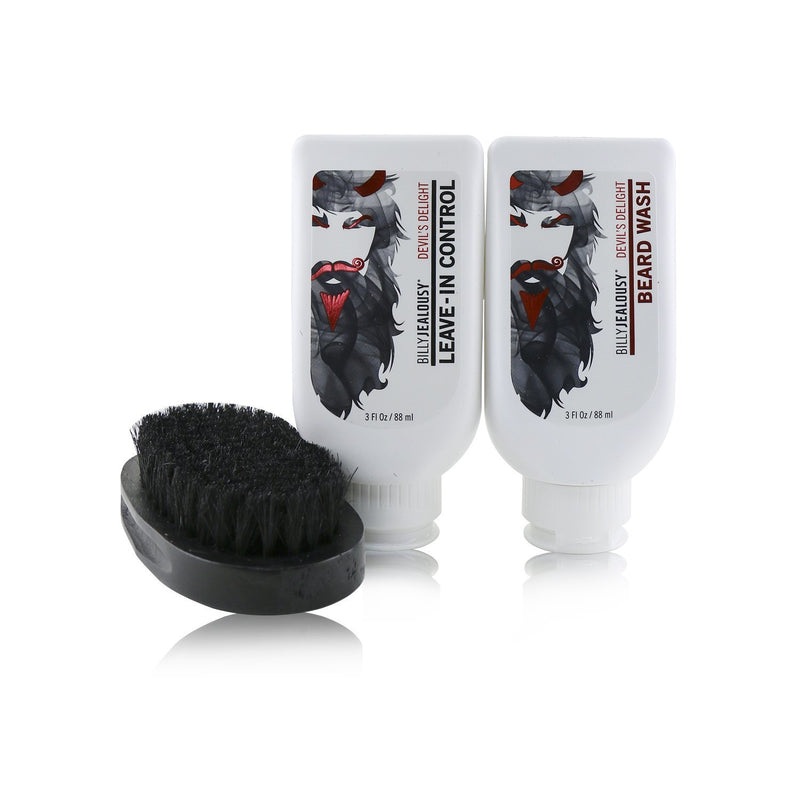 Billy Jealousy Devil’s Delight Beard Envy Kit: 1x Beard Wash 88ml + 1x Leave-In Control 88ml + 1x Beard Brush  3pcs