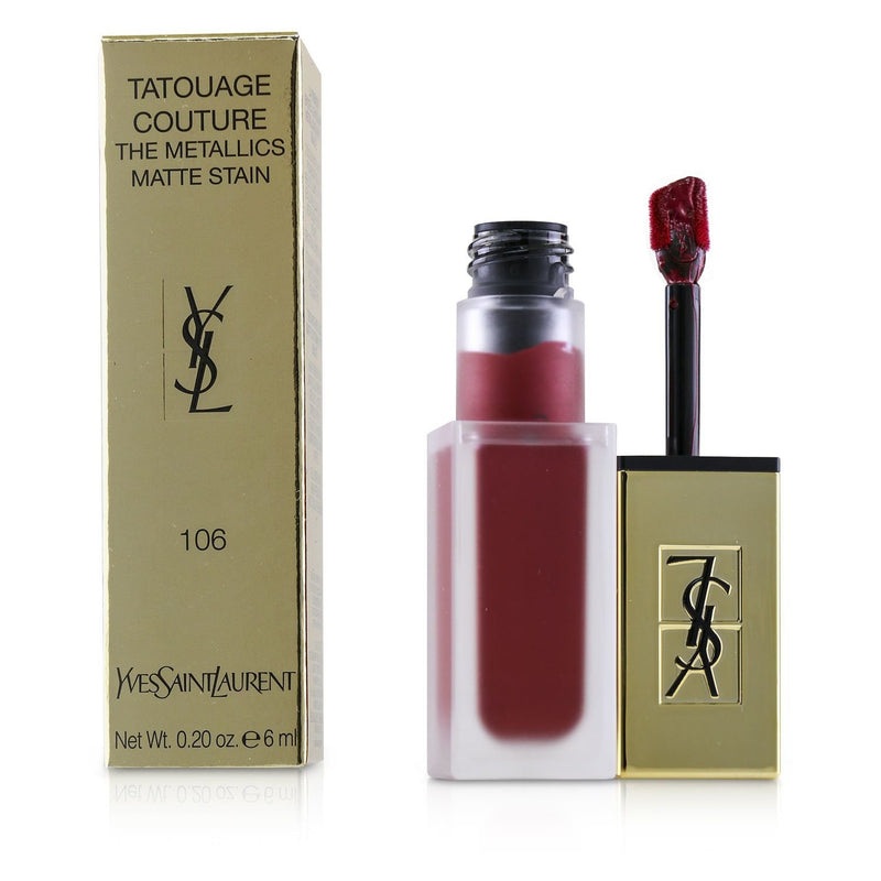Yves Saint Laurent Tatouage Couture The Metallics – # 101 Chrome Red Clash  6ml/0.2oz