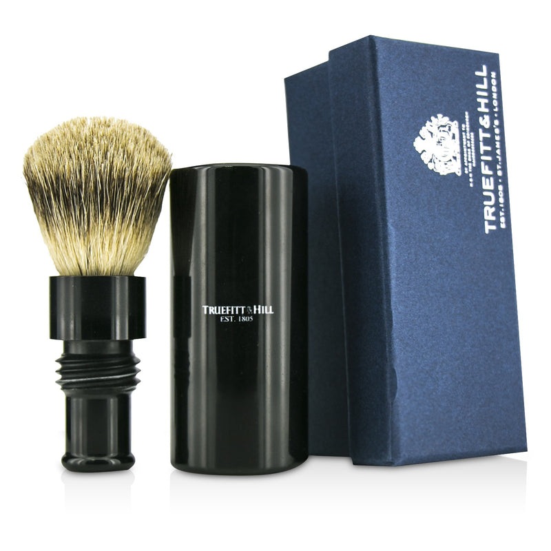 Truefitt & Hill Turnback Traveler Badger Hair Shave Brush – # Ebony  1pc