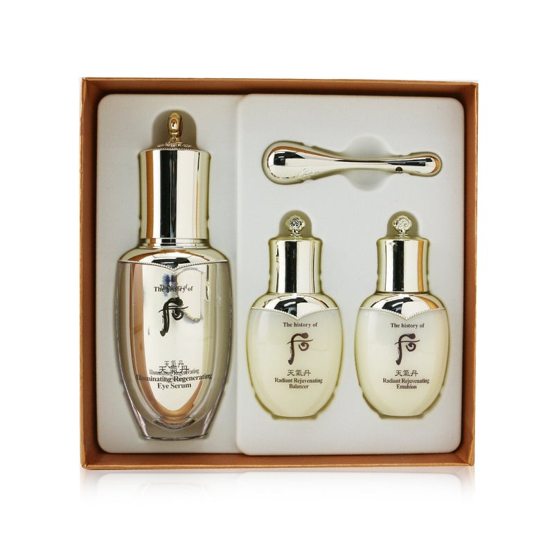 Whoo (The History Of Whoo) Cheongidan Illuminating Regenerating Eye Serum Special Set: Eye Serum 25ml + Balancer 25ml + Emulsion 25ml + Eye Massager  4pcs