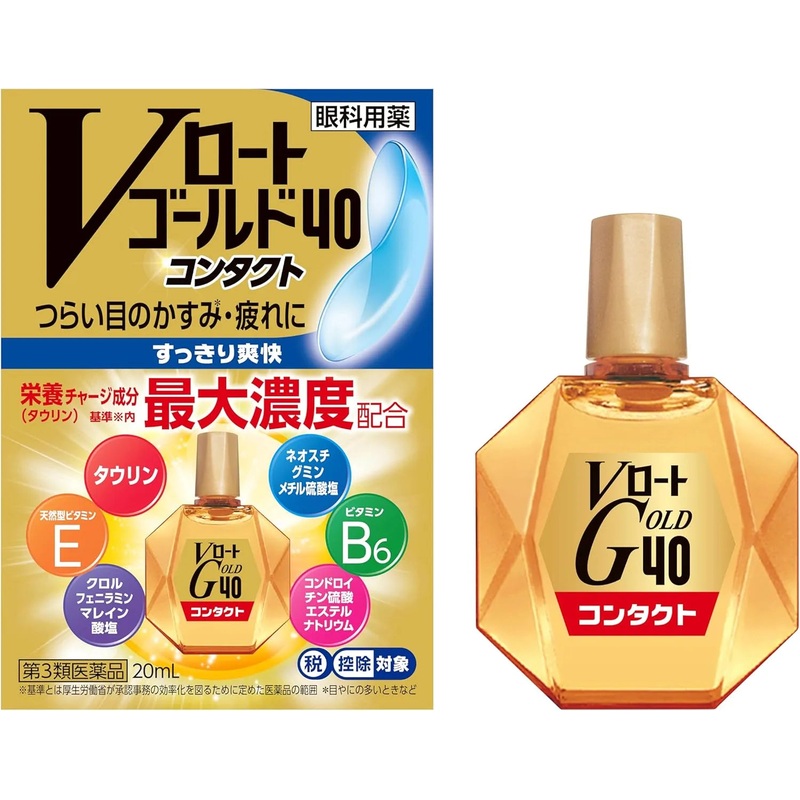 V Rohto Gold 40 Contact Eye Drops 20mL Effective Relief by Rohto Pharmaceutical