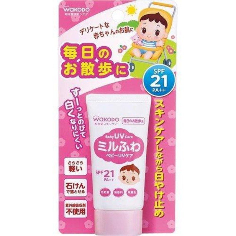 Wakodo Baby UV Care For Daily Walk Sunscreen SPF21 PA++ 30g
