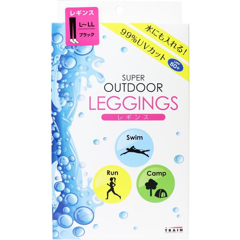 Train Super Outdoor Leggings UPF50+ Black Color Size L~LL – Sun Protection Clothing From Japan