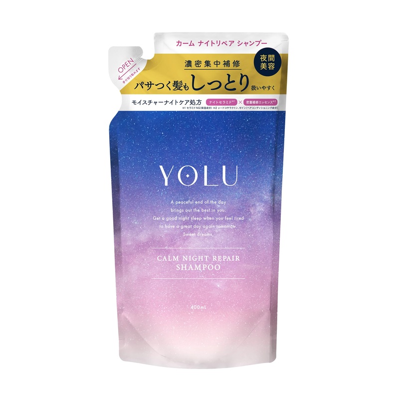 Yolu Shampoo Refill Calm Night Repair 400Ml – Nourishing & Restorative Care