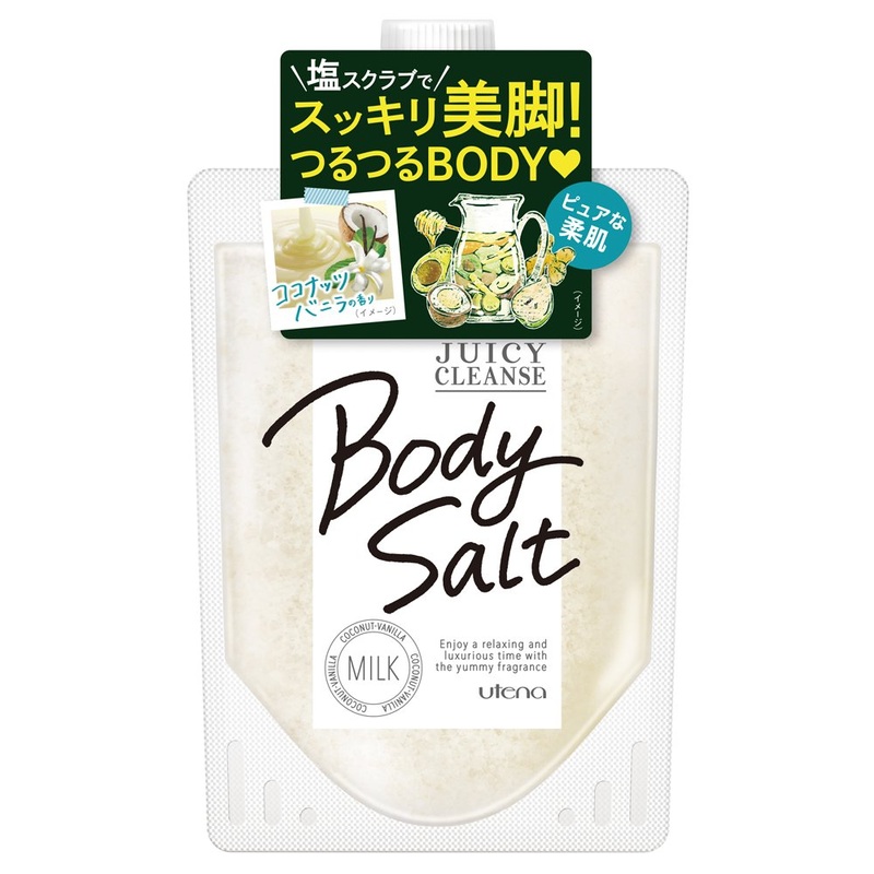 Utena Juicy Cleanse Milk Body Salt Scrub 300G for Smooth Skin Care