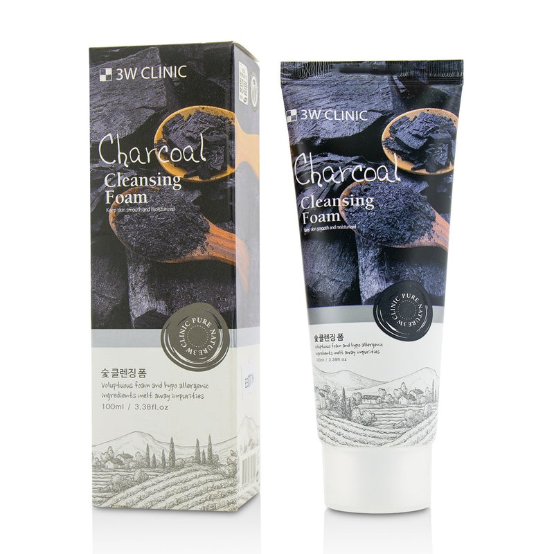 3W Clinic Cleansing Foam – Charcoal  100ml/3.38oz