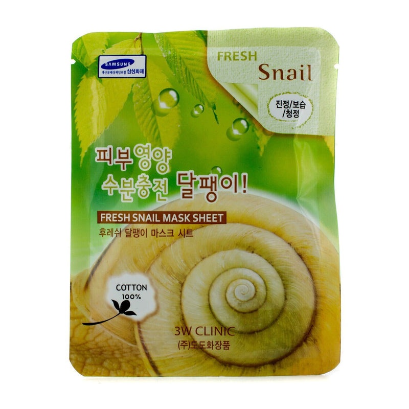 3W Clinic Mask Sheet – Fresh Snail  10pcs