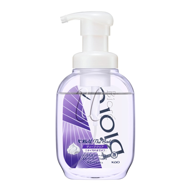 Biore U Deep Clear Herbal Scent Body Foam 540ml – Refreshing Cream Soap