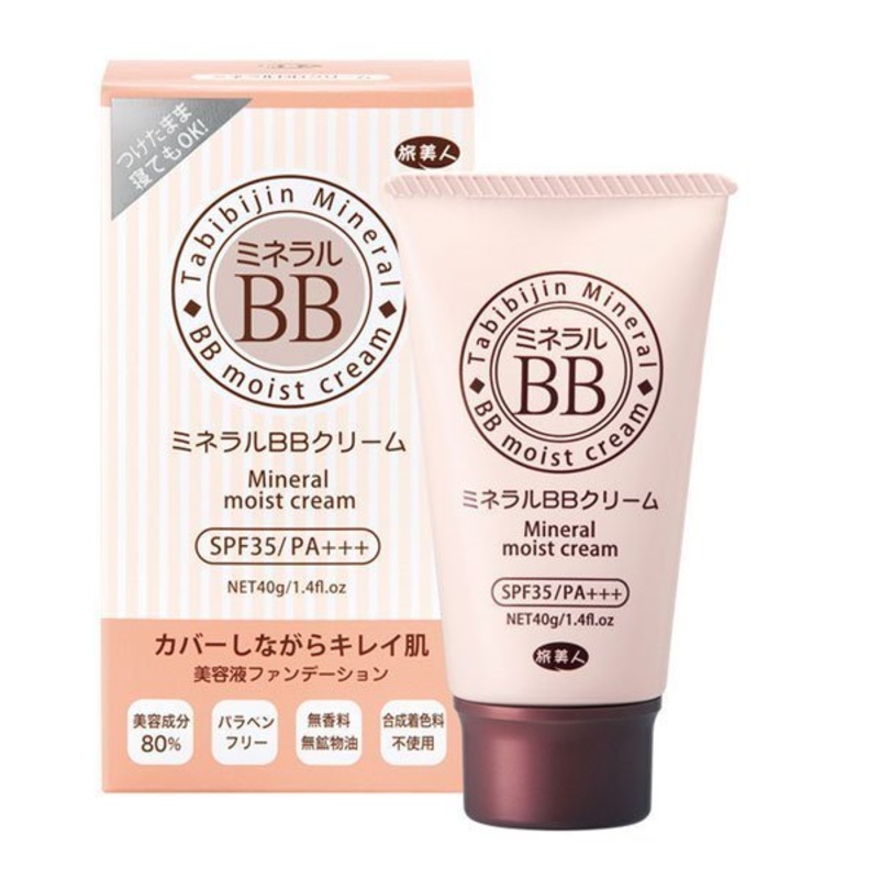 Azuma Shoji Tabibijin Mineral SPF35 Moist BB Cream 40g – Japanese Makeup Base