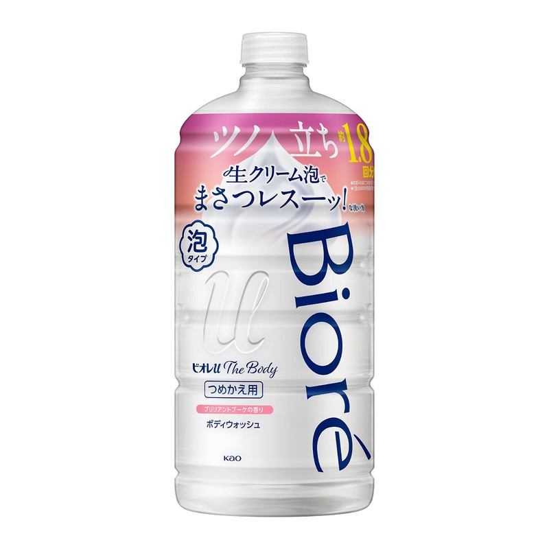 Biore U Body Foam Refill – Brilliant Bouquet Scent 780ml Highly Lubricating