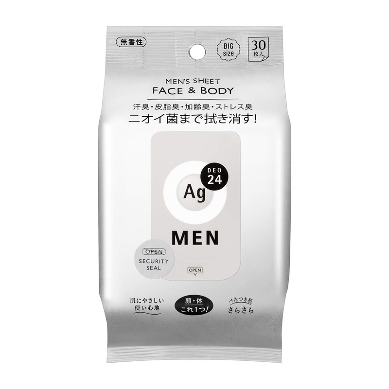 Ag Deo 24 Mens Fragrance-Free Face & Body Sheets 30 Count