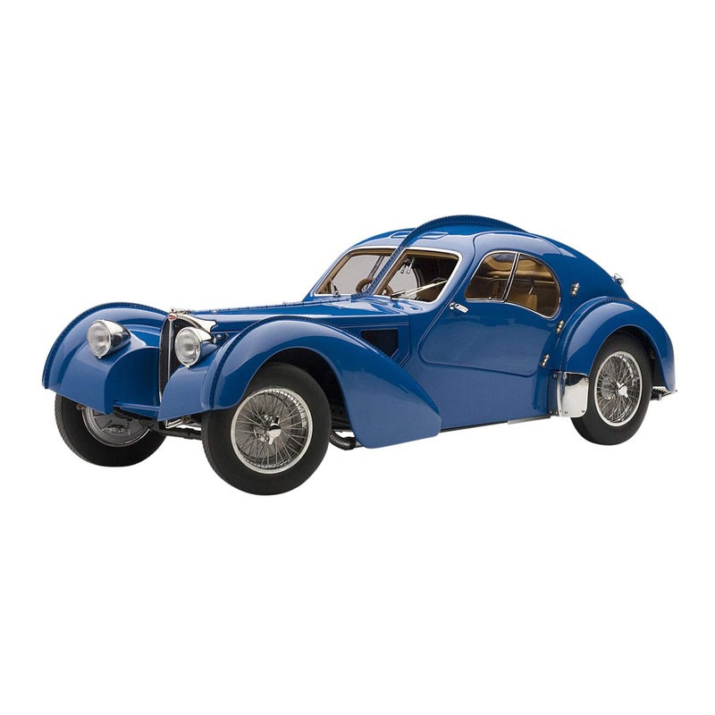 Autoart 1/18 Bugatti Type 57Sc Atlantic 1938 Blue/Wire Wheels