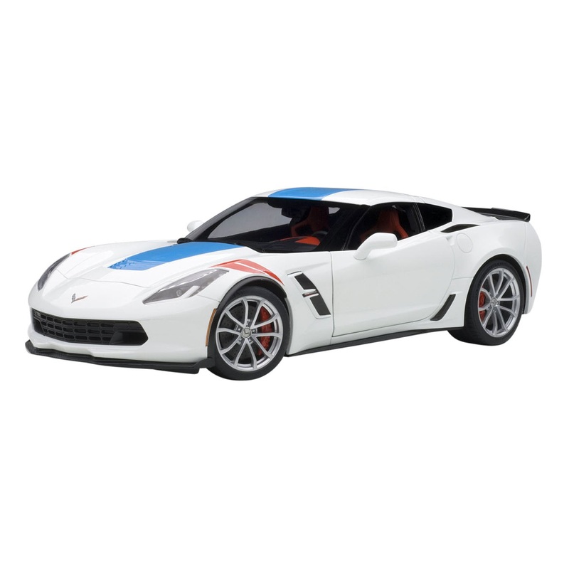 Autoart 1/18 Corvette C7 Gransport White/Blue Red Hashmark