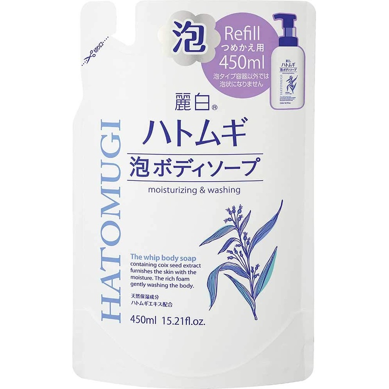 Beautiful White Reihaku Job’s Tears Foam Body Soap Refill 450ml
