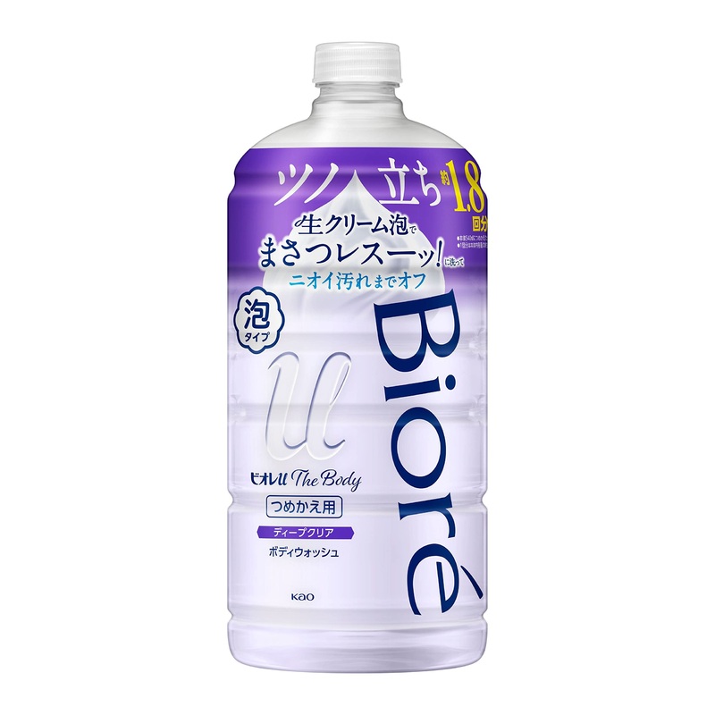 Biore U Body Foam Refill 780ml – Deep Clear Herbal Fresh Scent Large Capacity