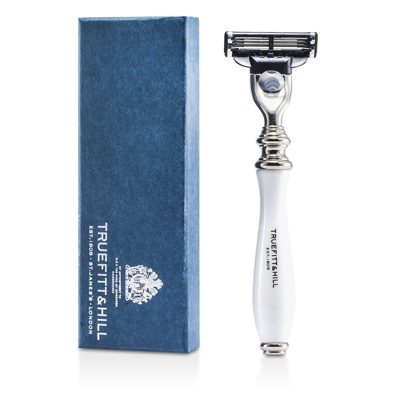 Truefitt & Hill Wellington Mach III Chrome Razor – Porcelain  1pc