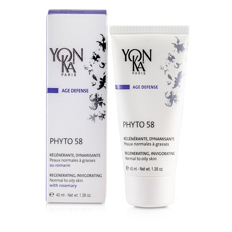 Yonka Age Defense Phyto 58 Creme With Rosemary – Revitalizing, Invigorating (Normal To Oily Skin)  40ml/1.38oz