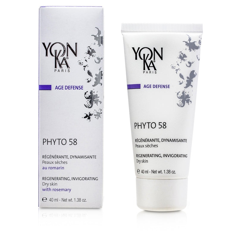 Yonka Age Defense Phyto 58 Creme With Rosemary – Revitalizing, Invigorating (Dry Skin)  40ml/1.38oz