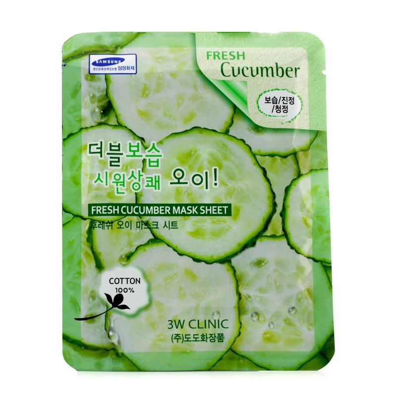 3W Clinic Mask Sheet – Fresh Cucumber  10pcs