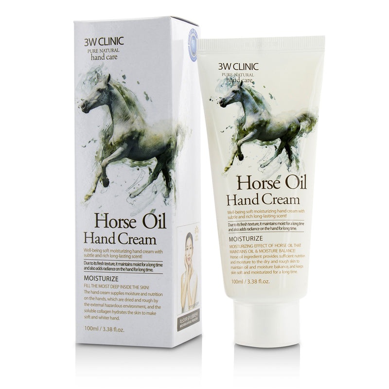 3W Clinic Hand Cream – Horse Oil  100ml/3.38oz