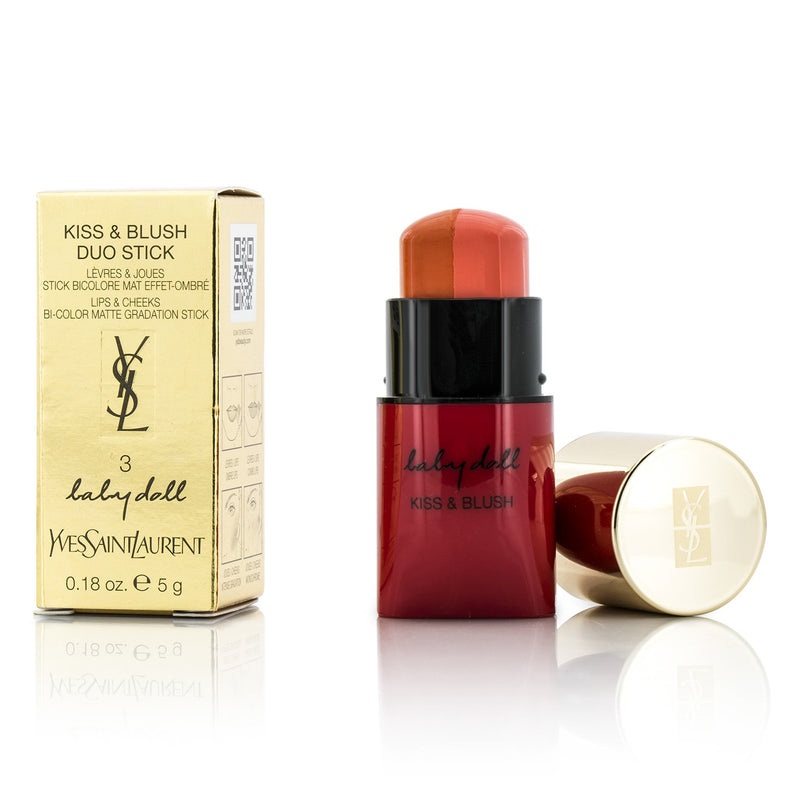 Yves Saint Laurent Baby Doll Kiss & Blush Duo Stick – # 3 From Cute to Devilish  5g/0.18oz