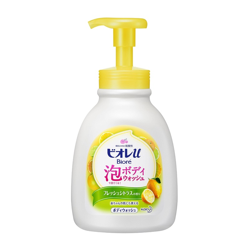 Biore U Foaming Body Wash Pump Citrus 600ml Biore U Gentle Cleanser
