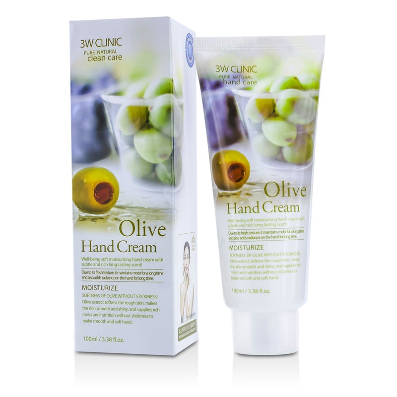 3W Clinic Hand Cream – Olive  100ml/3.38oz