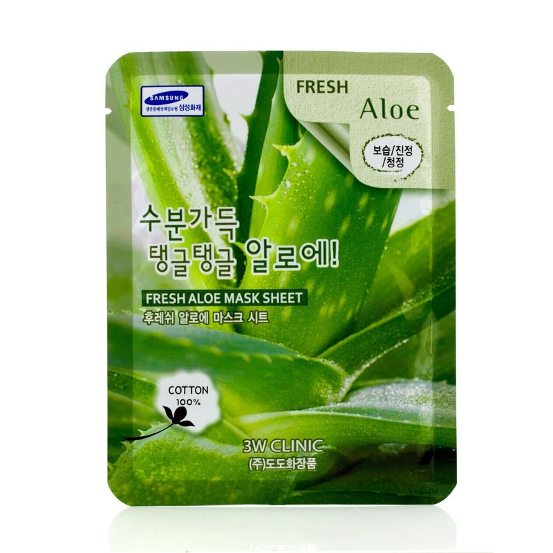 3W Clinic Mask Sheet – Fresh Aloe  10pcs