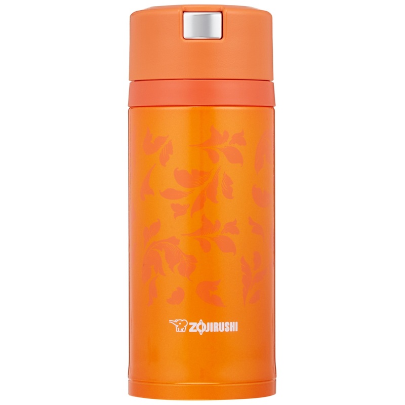 Zojirushi Stainless Steel Water Bottle Mug Vivid Orange 360ml Quick Open and Easy Lock