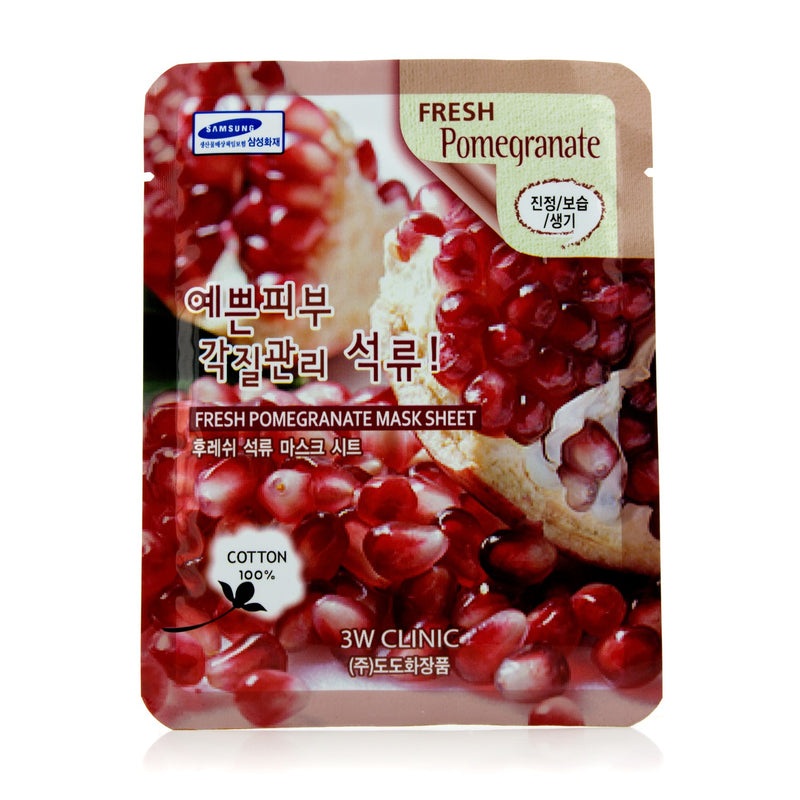 3W Clinic Mask Sheet – Fresh Pomegranate  10pcs