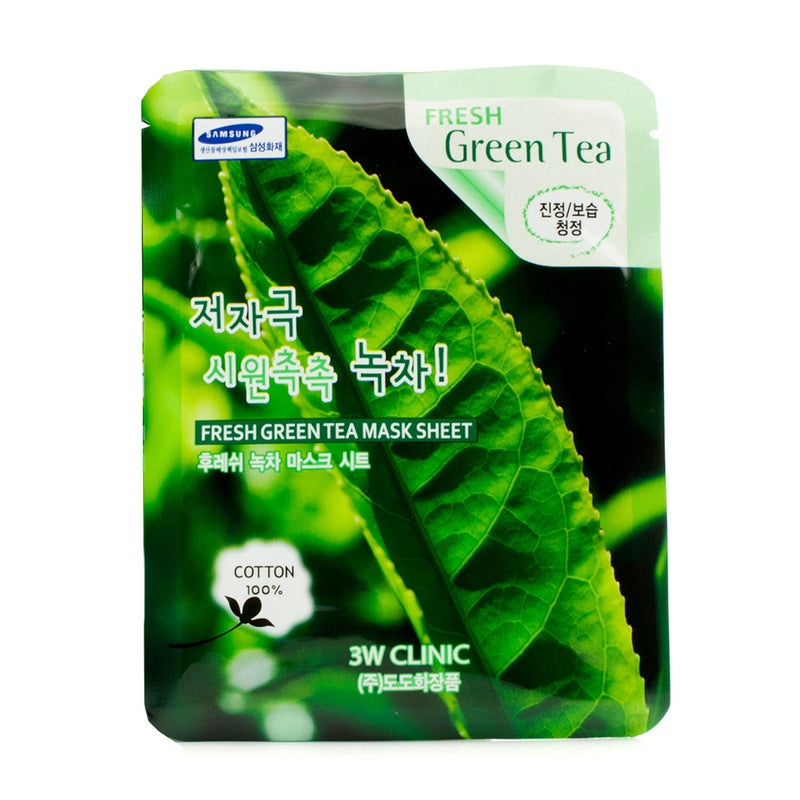 3W Clinic Mask Sheet – Fresh Green Tea  10pcs