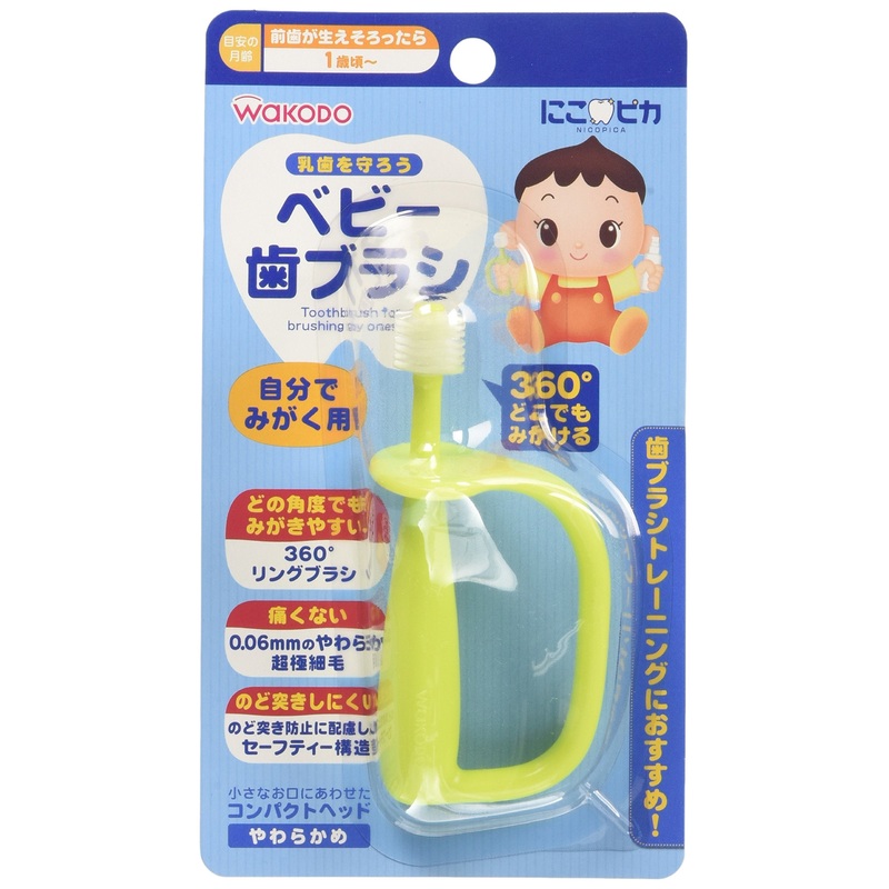 Wakodo Nikopika Baby Toothbrush For Self-Brushing 1Pc – Soft Bristles