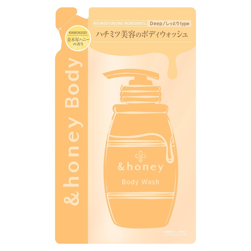 &Honey Deep Moist Body Wash Gel Refill 440Ml Effective Hydration Cleanser