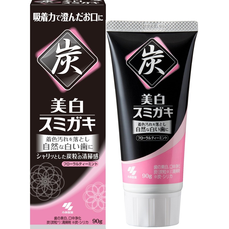Sumikaki Whitening Toothpaste with Charcoal and Silica 90g – Floral Tea Mint Scent
