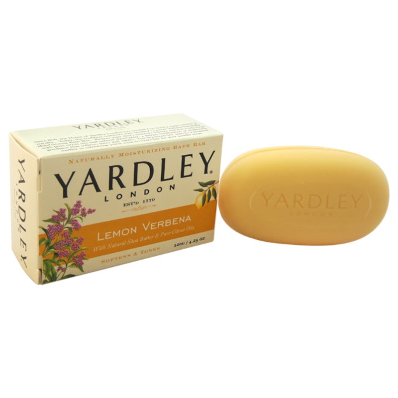 Yardley London Lemon Verbena With Shea Butter Bar Soap by Yardley London for Unisex – 4.25 oz Soap