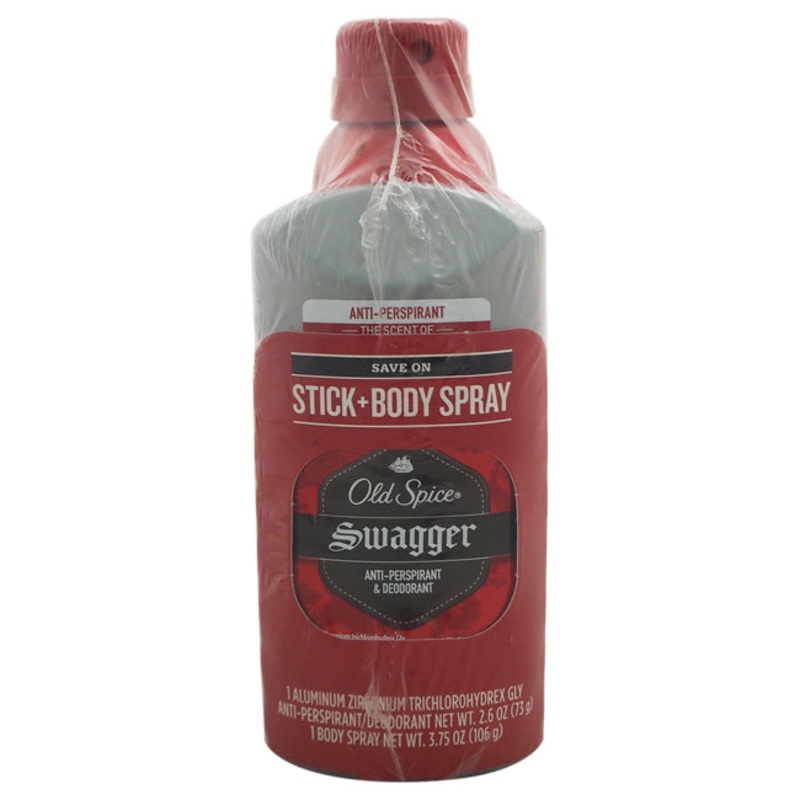 Old Spice Old Spice Swagger Stick + Body Spray Anti-Perspirant Deodorant by Old Spice for Men – 2 Pc Kit 2.6oz Old Spice Swagger Stick, 3.75oz Body Spray