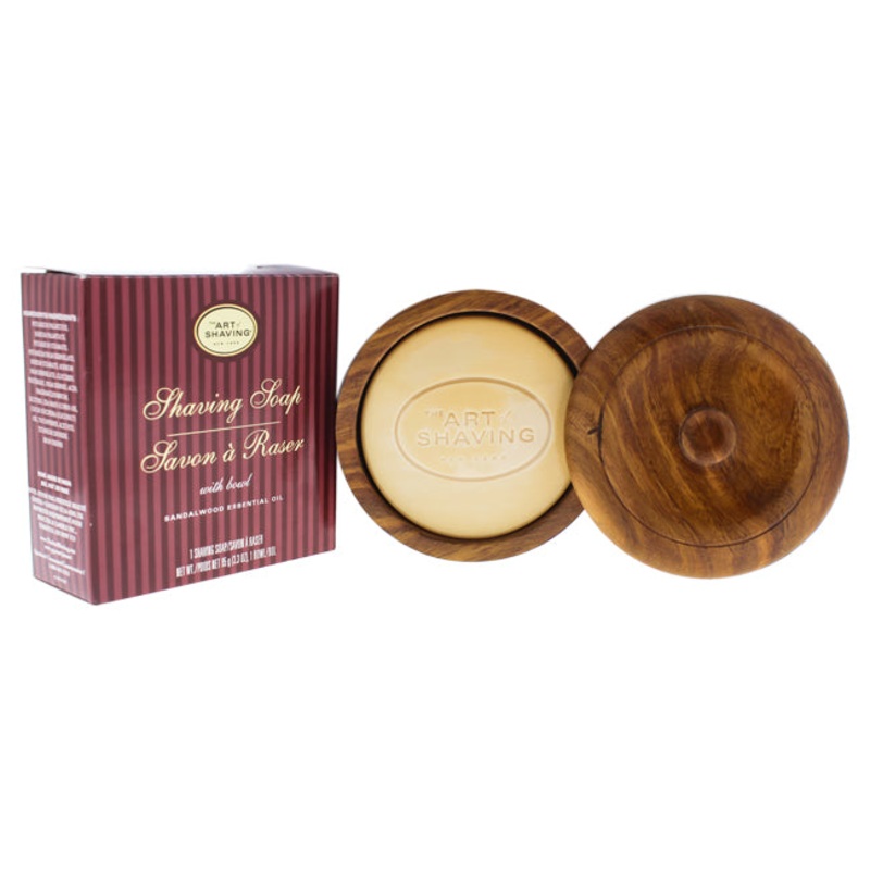The Art of Shaving Shaving Soap with Wooden Bowl – Sandalwood by The Art of Shaving for Men – 3.3 oz Shaving Soap