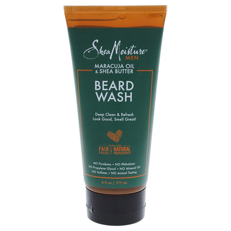 Shea Moisture Maracuja Oil & Shea Butter Beard Wash Deep Clean & Refresh by Shea Moisture for Men – 6 oz Cleanser