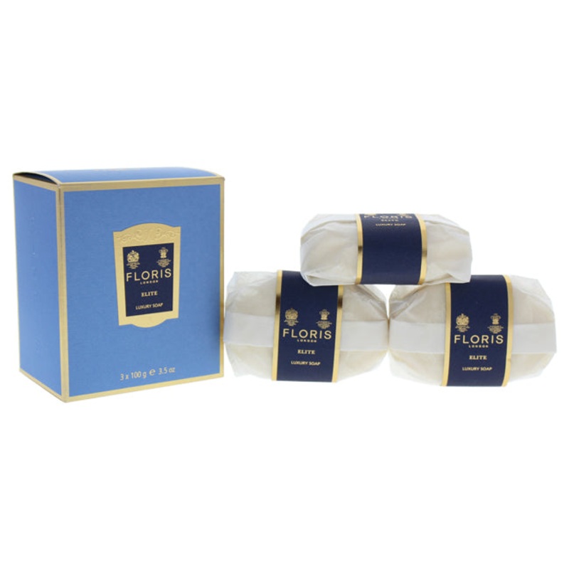 Floris London Elite Luxury Soap by Floris London for Men – 3 x 3.5 oz Soap