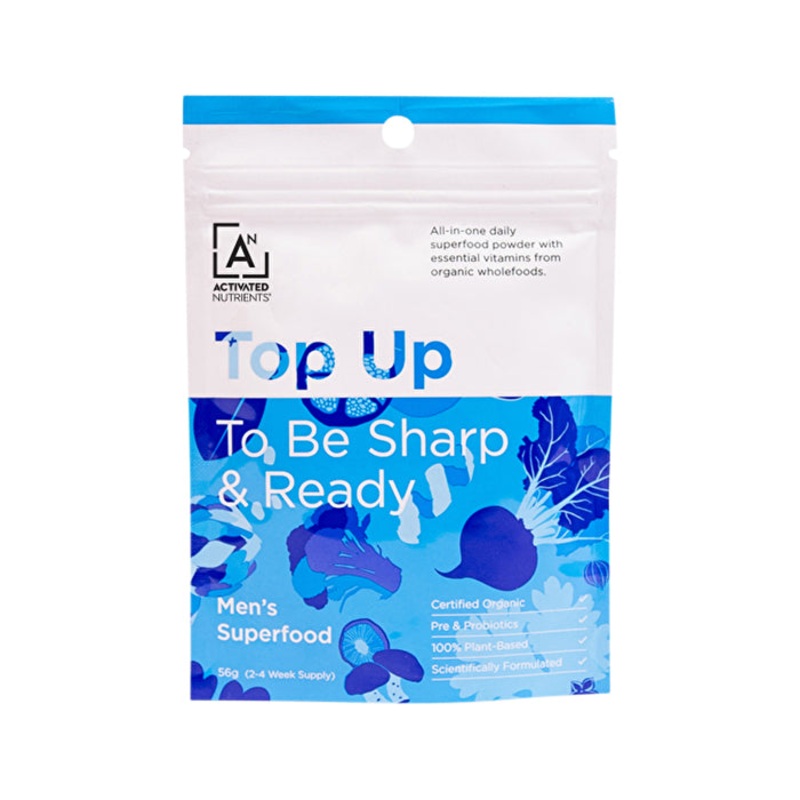 Activated Nutrients Top Up Men’s Superfood Multivitamin (To Be Sharp & Ready) 56g